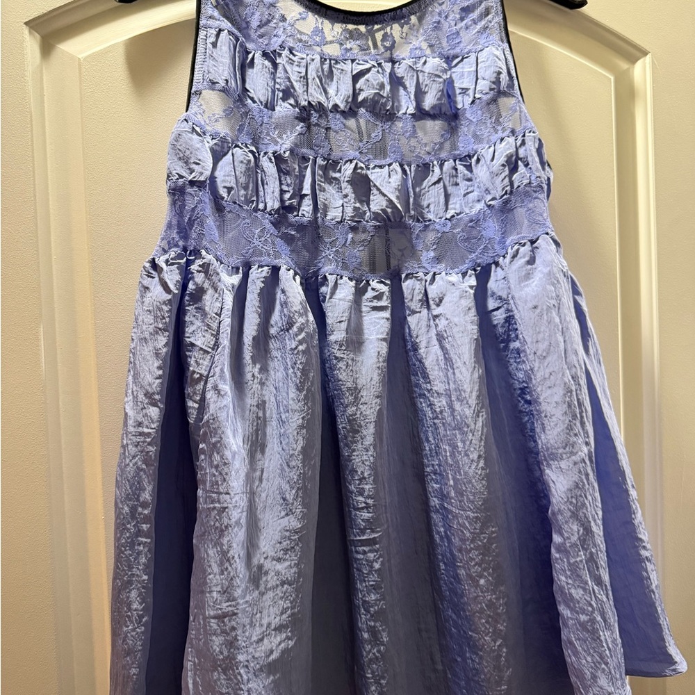 Women’s Lavender Lace-Trim Chemise